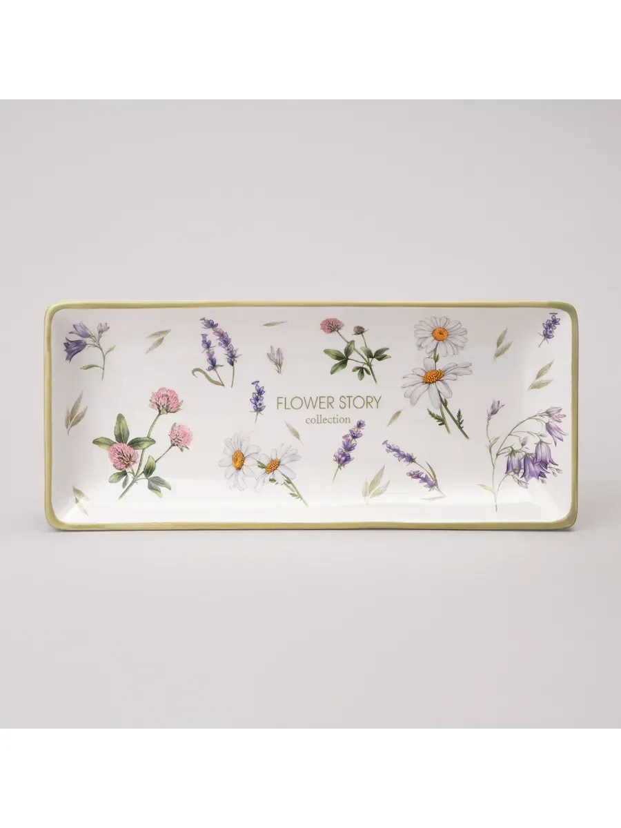 БЛЮДО AGNESS "FLOWER STORY" 28*12*3 СМ (КОР=32ШТ.)