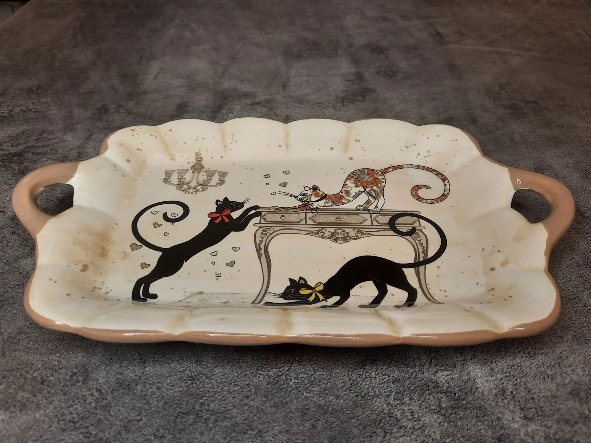 БЛЮДО AGNESS "ПАРИЖСКИЕ КОТЫ" 23,5*14*2,5 СМ (КОР=36ШТ.)