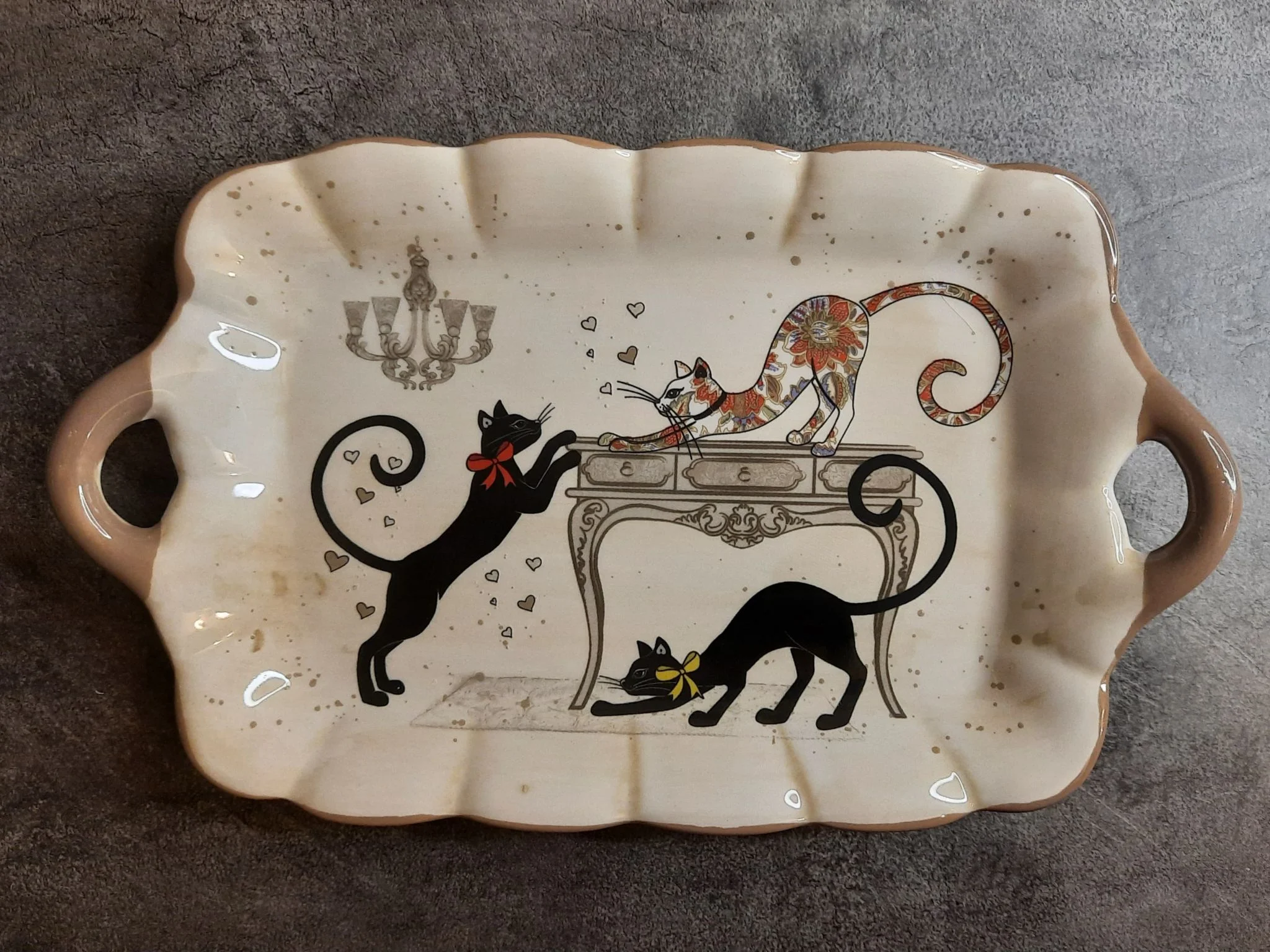 БЛЮДО AGNESS "ПАРИЖСКИЕ КОТЫ" 23,5*14*2,5 СМ (КОР=36ШТ.)
