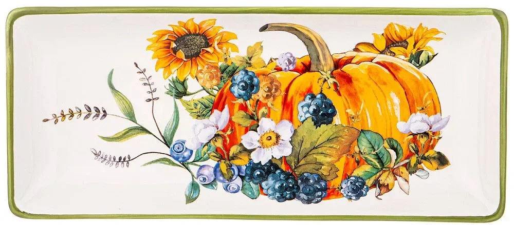 БЛЮДО AGNESS "УРОЖАЙ" 28*12*3 СМ (КОР=32ШТ.)