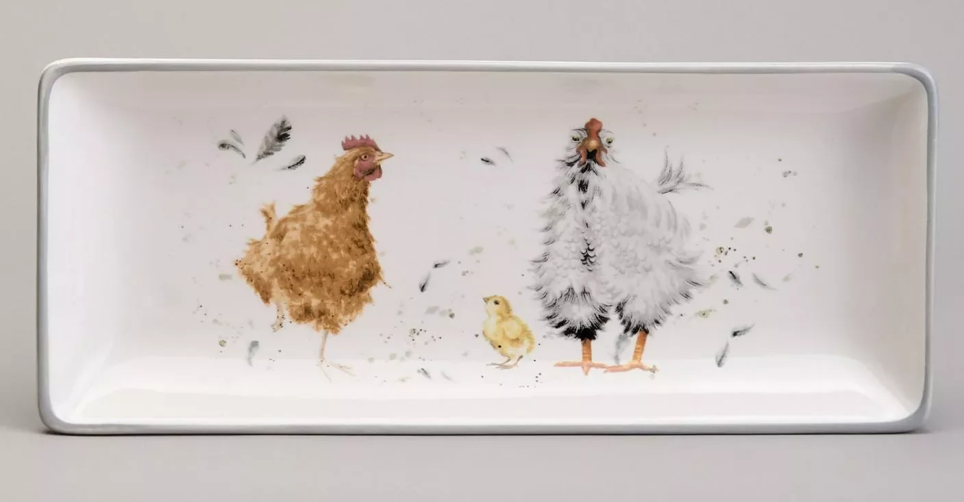 БЛЮДО LEFARD "FUNNY HENS" 28*12*3 СМ (КОР=32ШТ.)
