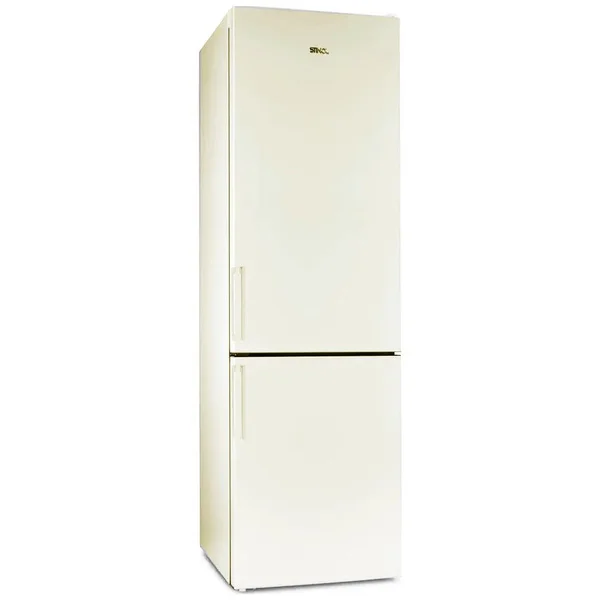 Холодильник двух кам нижн мороз Stinol STN 200 E 60x200x64см, No Frost, 359 л, бежевый