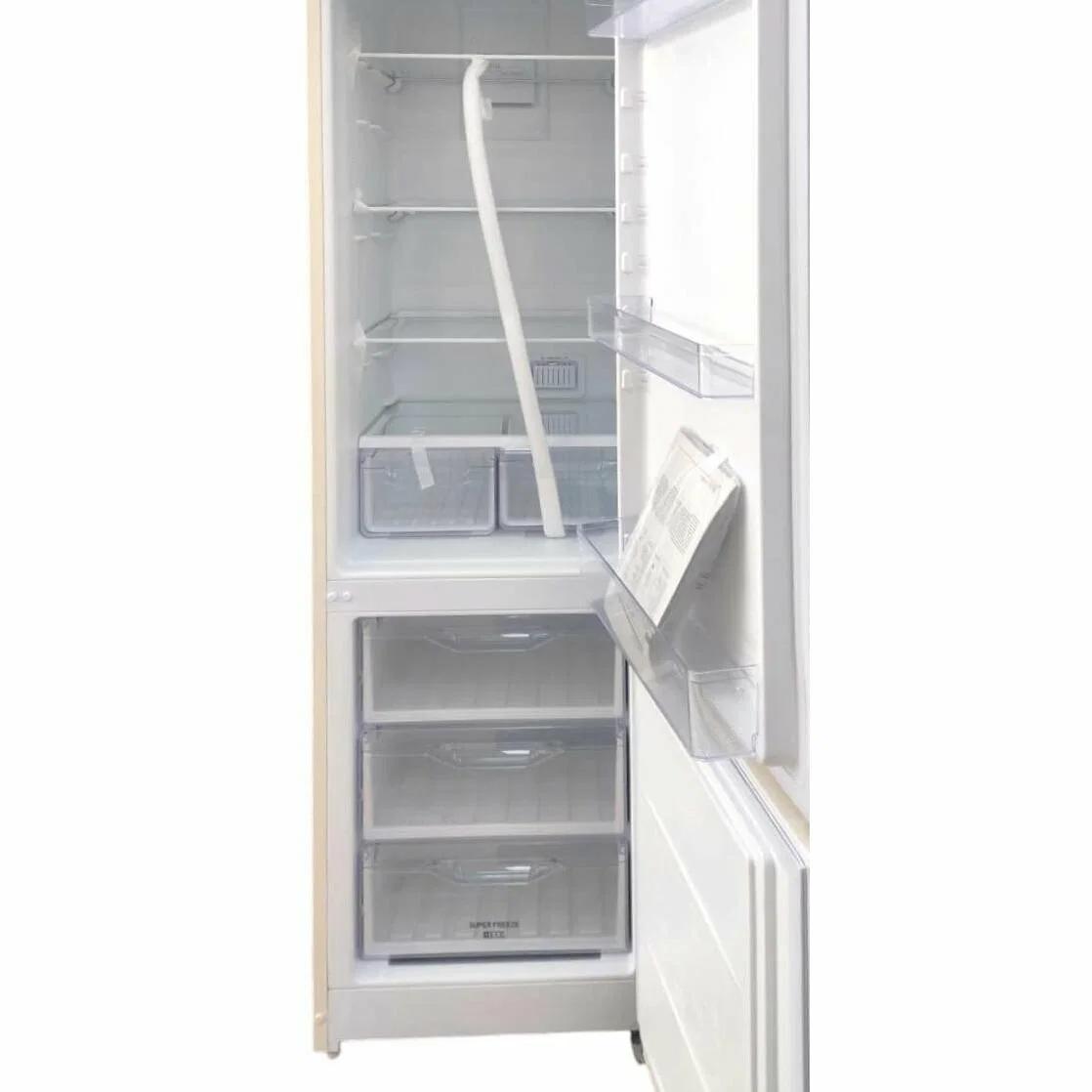 Холодильник двух кам нижн мороз Stinol STN 200 E 60x200x64см, No Frost, 359 л, бежевый