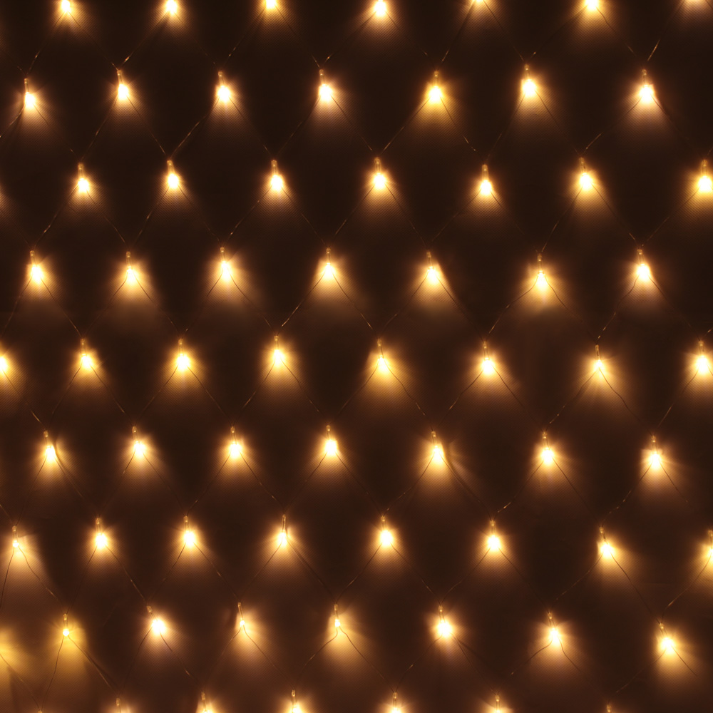 VETTA СНОУ БУМ Гирлянда эл. сеть 144LED, 1,6x1,6м, шампань, плавное мерцание, ПВХ прозр., 220В