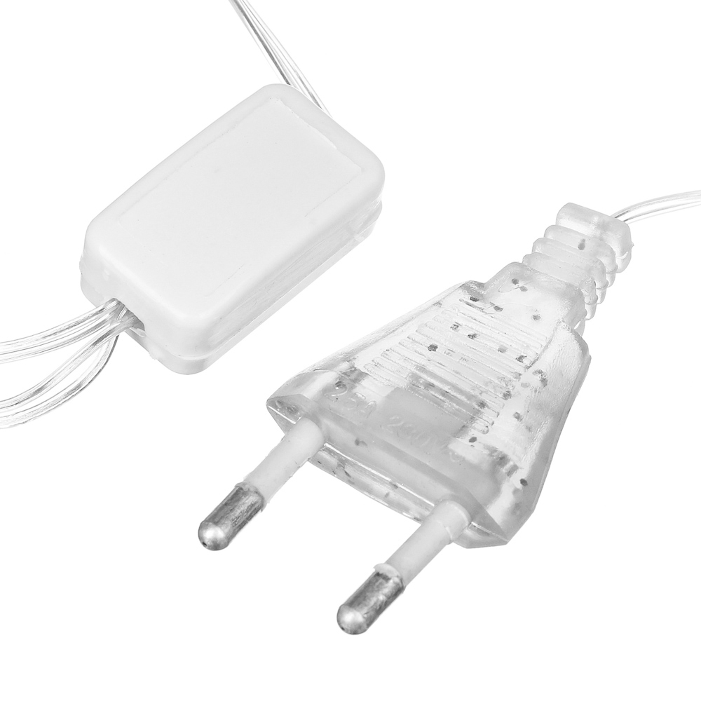 VETTA СНОУ БУМ Гирлянда эл. сеть 360LED, 2.2х1.65м, белый/красный/зеленый, ПВХ прозр., пост.свечение