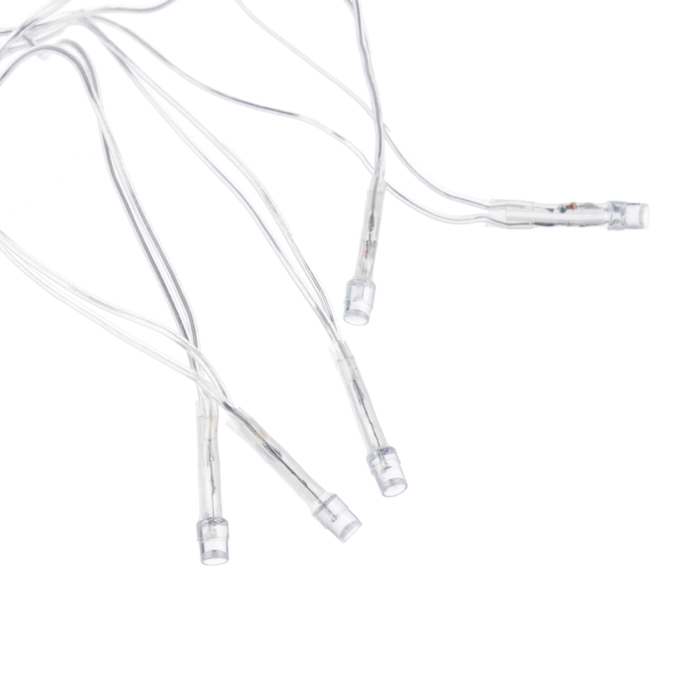 VETTA СНОУ БУМ Гирлянда эл. сеть водопад 144LED,1,6x1,6м, белый/шампань, 8 реж, ПВХ прозр.,220В