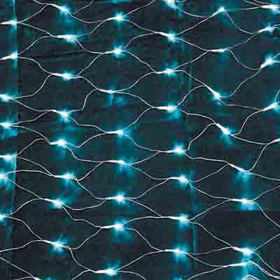 VETTA СНОУ БУМ Гирлянда электр. сеть, 224LED, 2x2м, аква, 8 реж, ПВХ провод, 220В