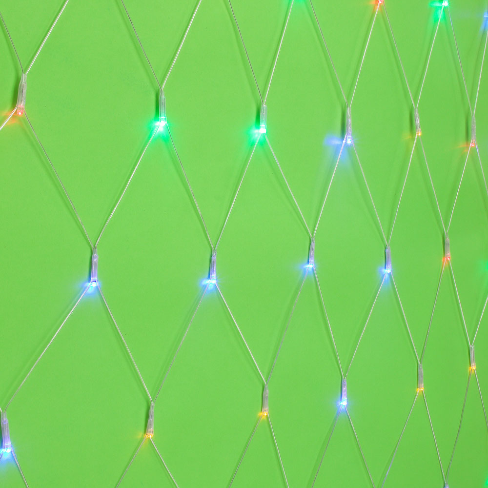 VETTA СНОУ БУМ Гирлянда электр. сеть, 224LED, 2x2м, аква, 8 реж, ПВХ провод, 220В