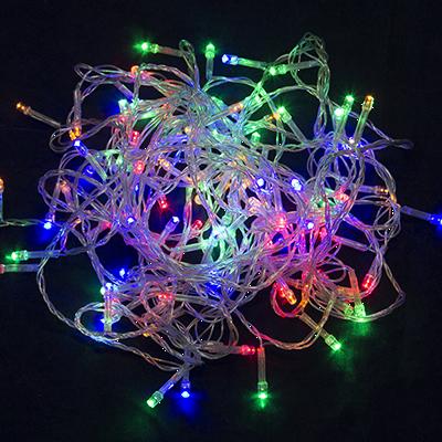 VETTA СНОУ БУМ Гирлянда электрическая Вьюн 9м, 100 LED, мультицвет, 8 реж, прозрачный провод, 220В