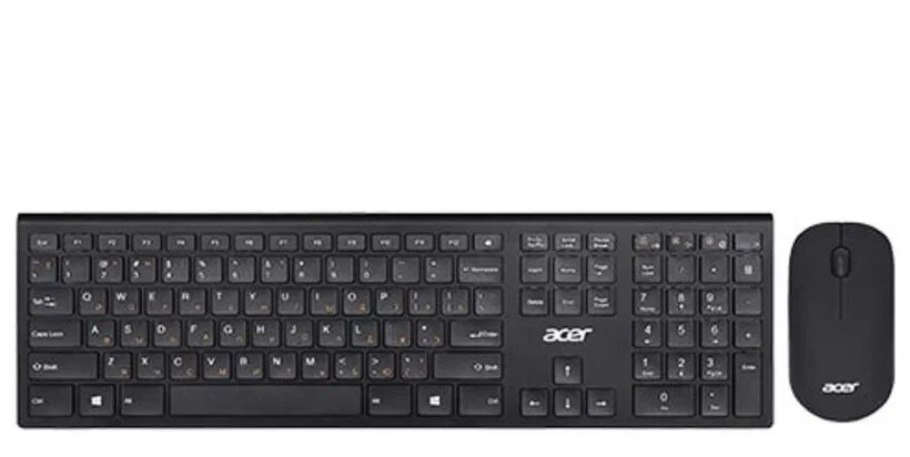 Комплект клавиатура+мышь Acer OCC500 проводной, USB, 1200 DPI, черный