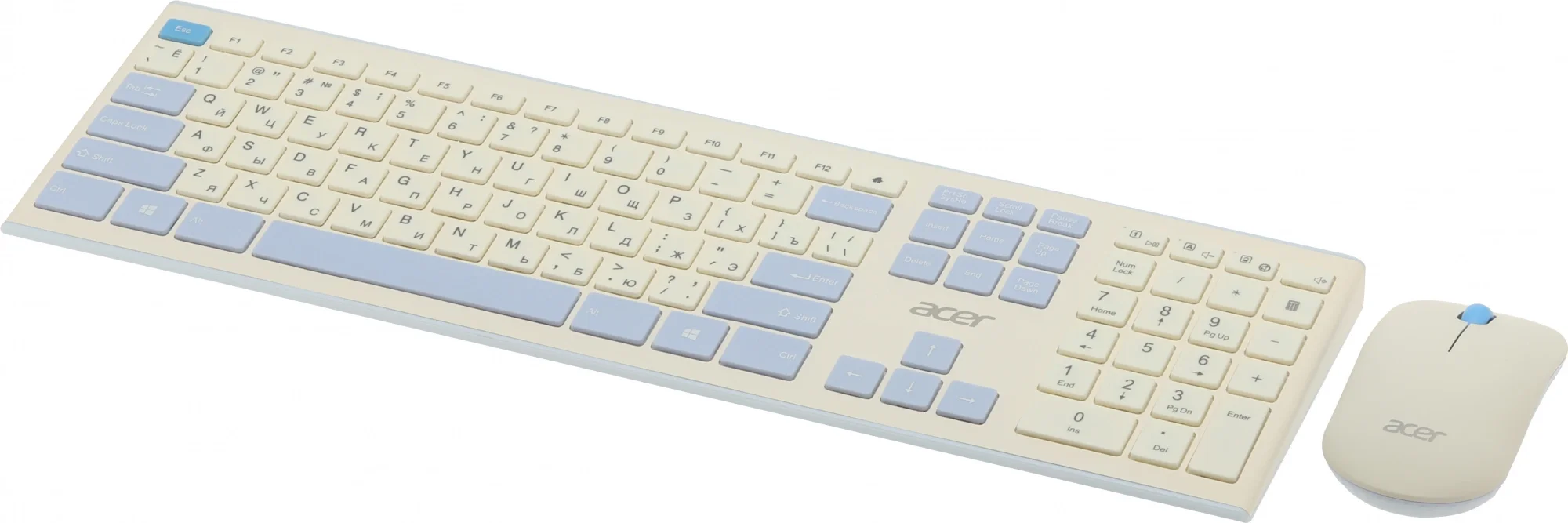 Комплект клавиатура+мышь Acer OCC501 проводной, USB, 1200 DPI, черный