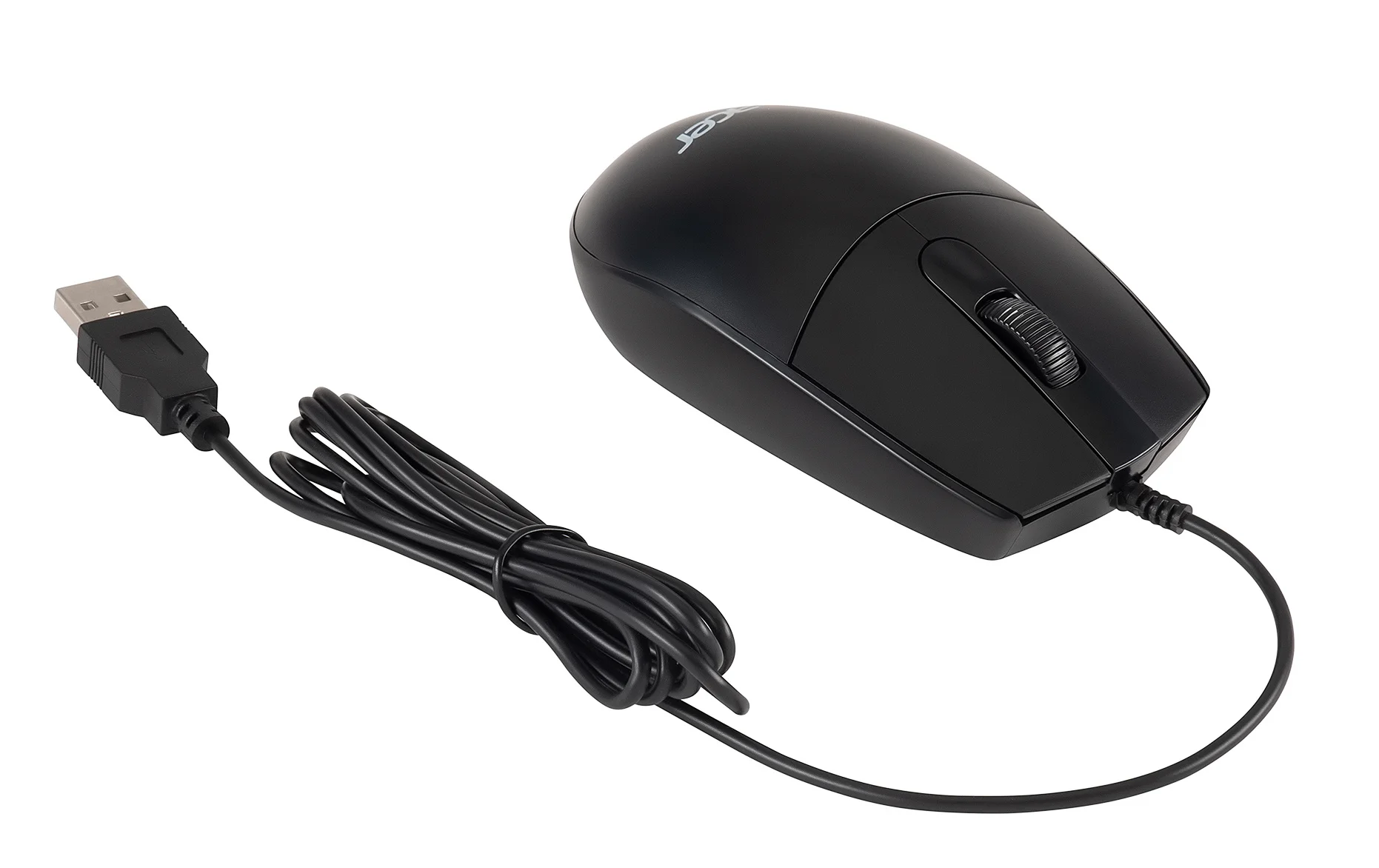 Комплект клавиатура+мышь Acer OMW141 проводной, USB, 1200 DPI, чёрный