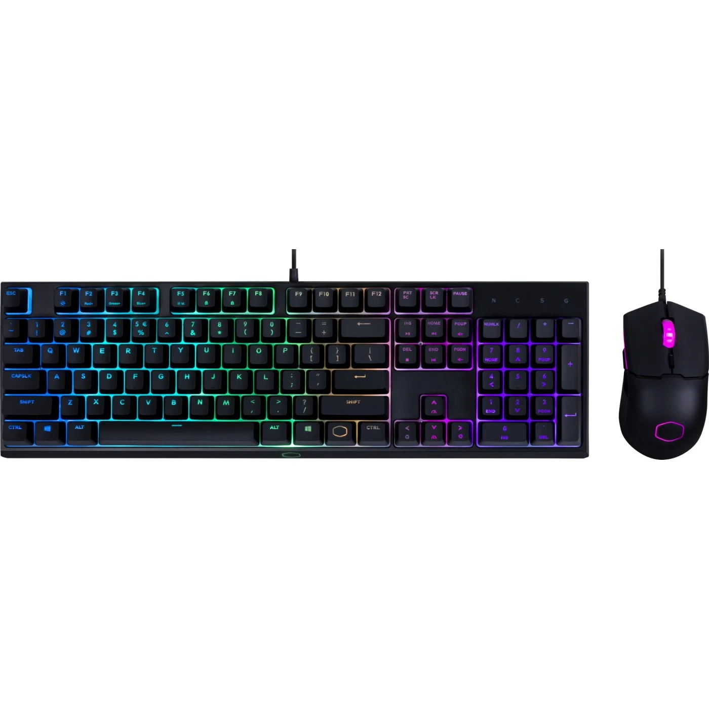 Комплект клавиатура+мышь Cooler Master MS110 проводной, USB, 3200 DPI, чёрный