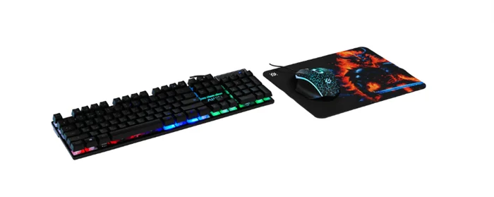 Комплект клавиатура+мышь Defender Alion GS-987 проводной, USB, 2400 DPI, чёрный