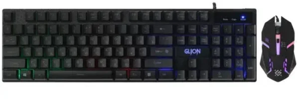 Комплект клавиатура+мышь Defender Glion C-123 проводной, USB, 1600 DPI, чёрный