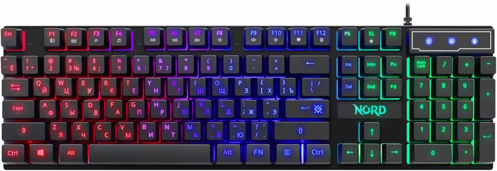 Комплект клавиатура+мышь Defender Nord GS-959 проводной, USB, 2400 DPI, чёрный