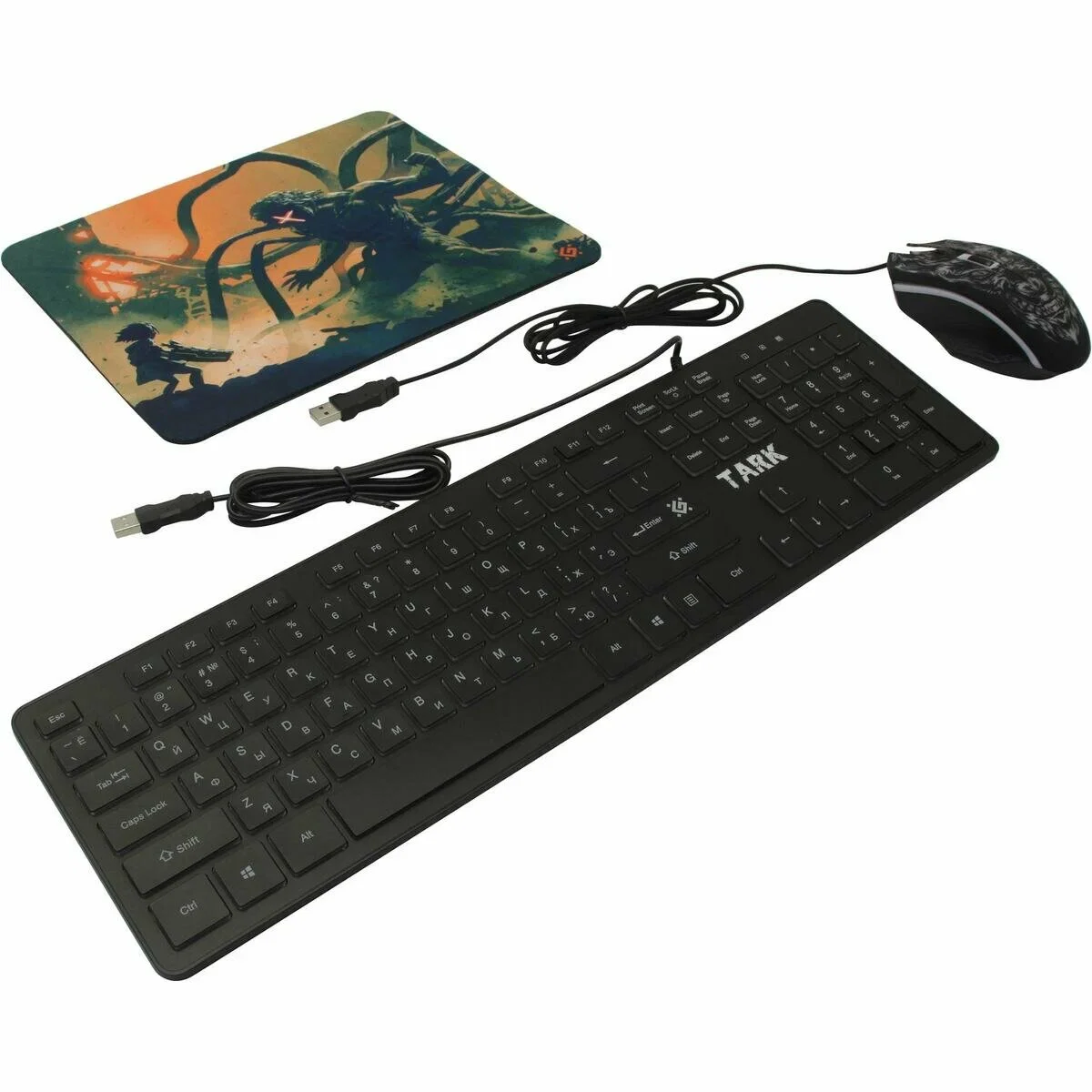 Комплект клавиатура+мышь Defender Tark C-779 проводной, USB, 2400 DPI, чёрный