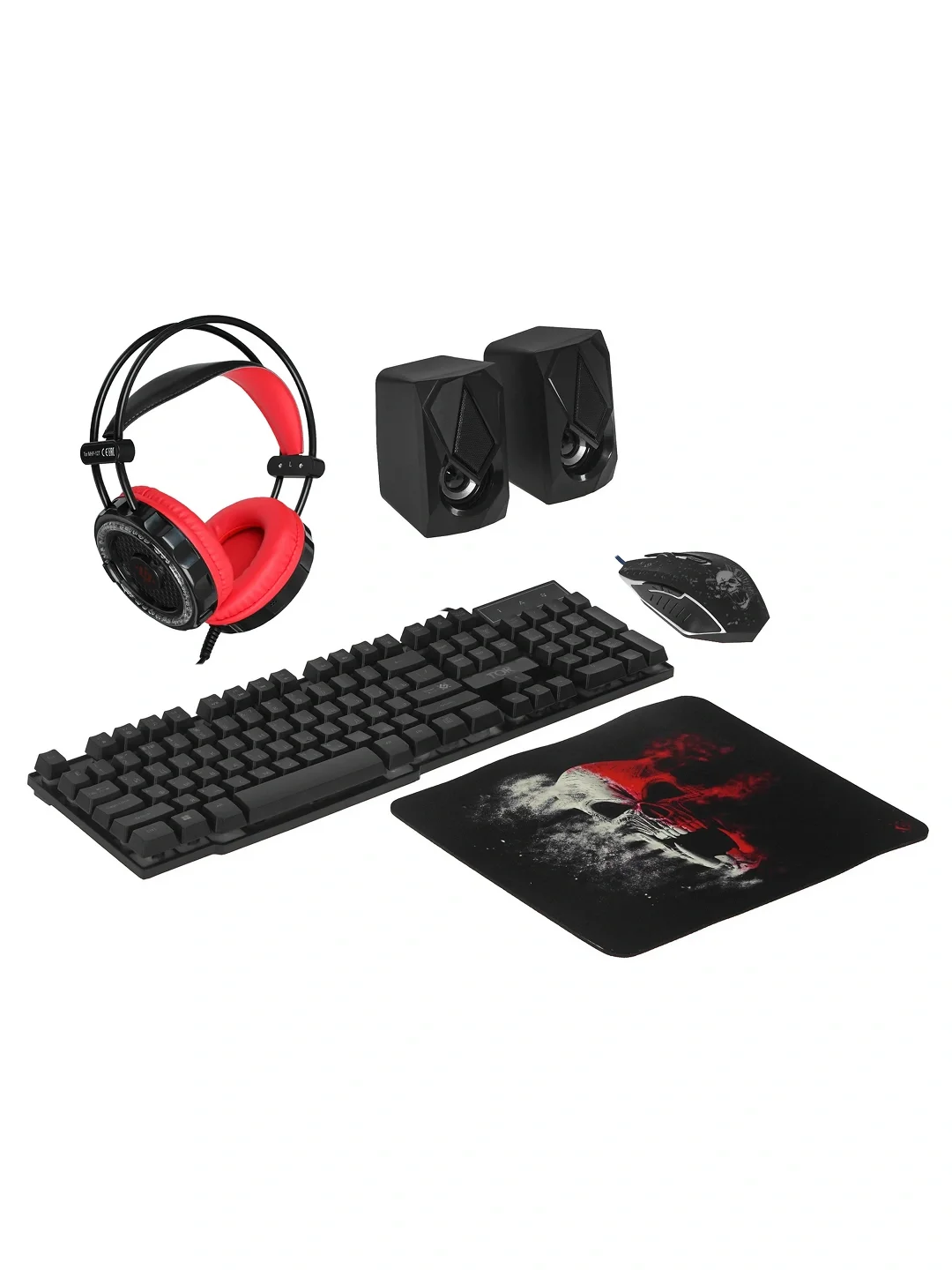 Комплект клавиатура+мышь Defender Tor MHP-127 проводной, USB, 3200 DPI, чёрный
