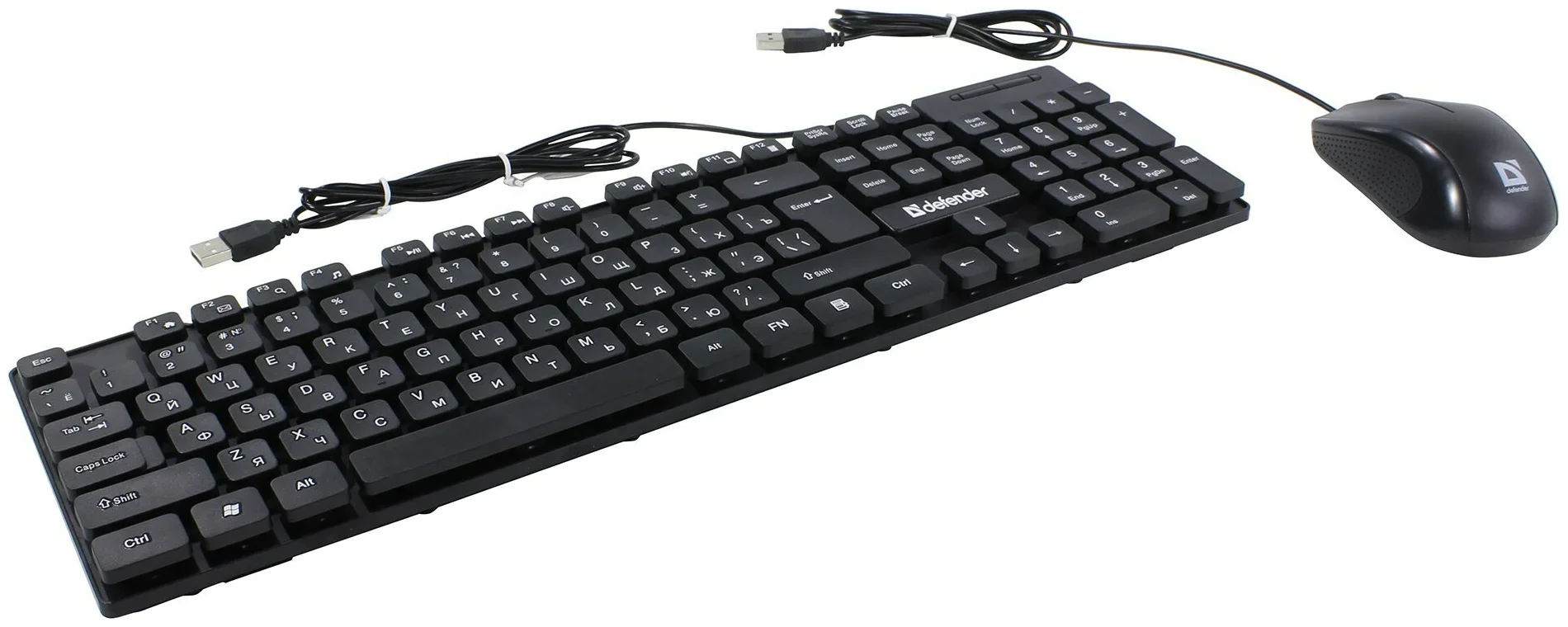 Комплект клавиатура+мышь Defender York C-777 проводной, USB, 1000 DPI, чёрный