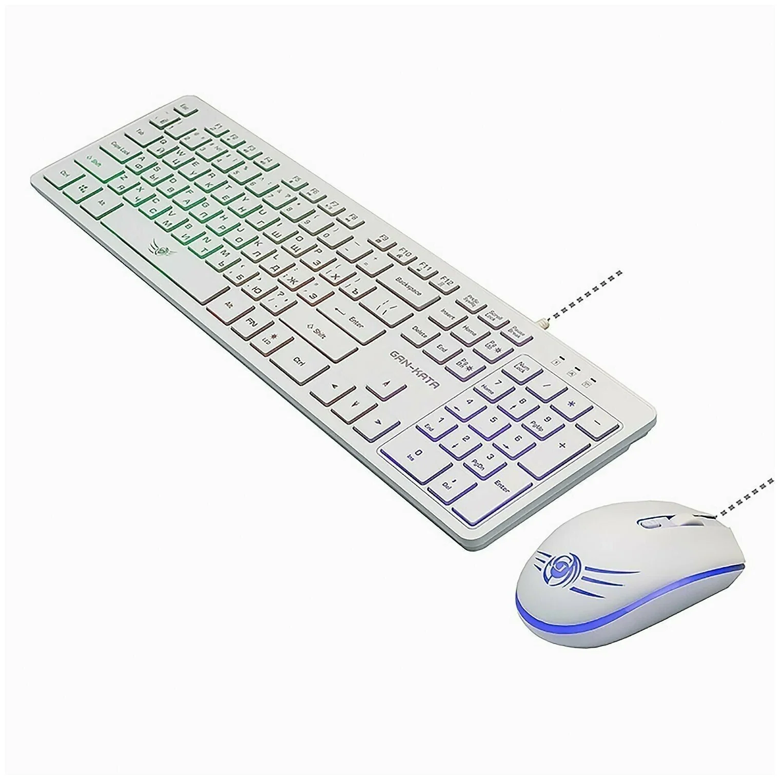 Комплект клавиатура+мышь Dialog KMGK-1707U проводной, USB, 1600 DPI, белый