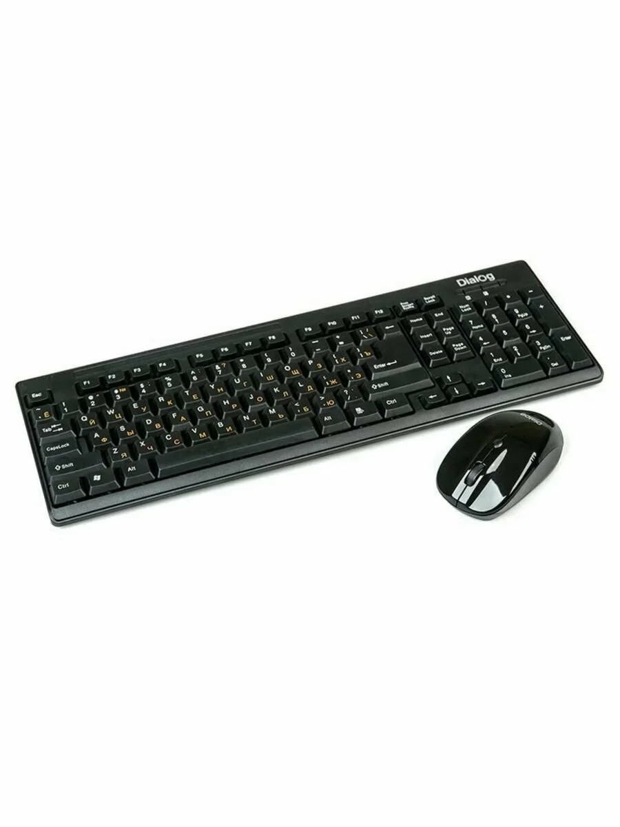 Комплект клавиатура+мышь Dialog KMROP-4010U беспроводной, USB, 1600 DPI, чёрный