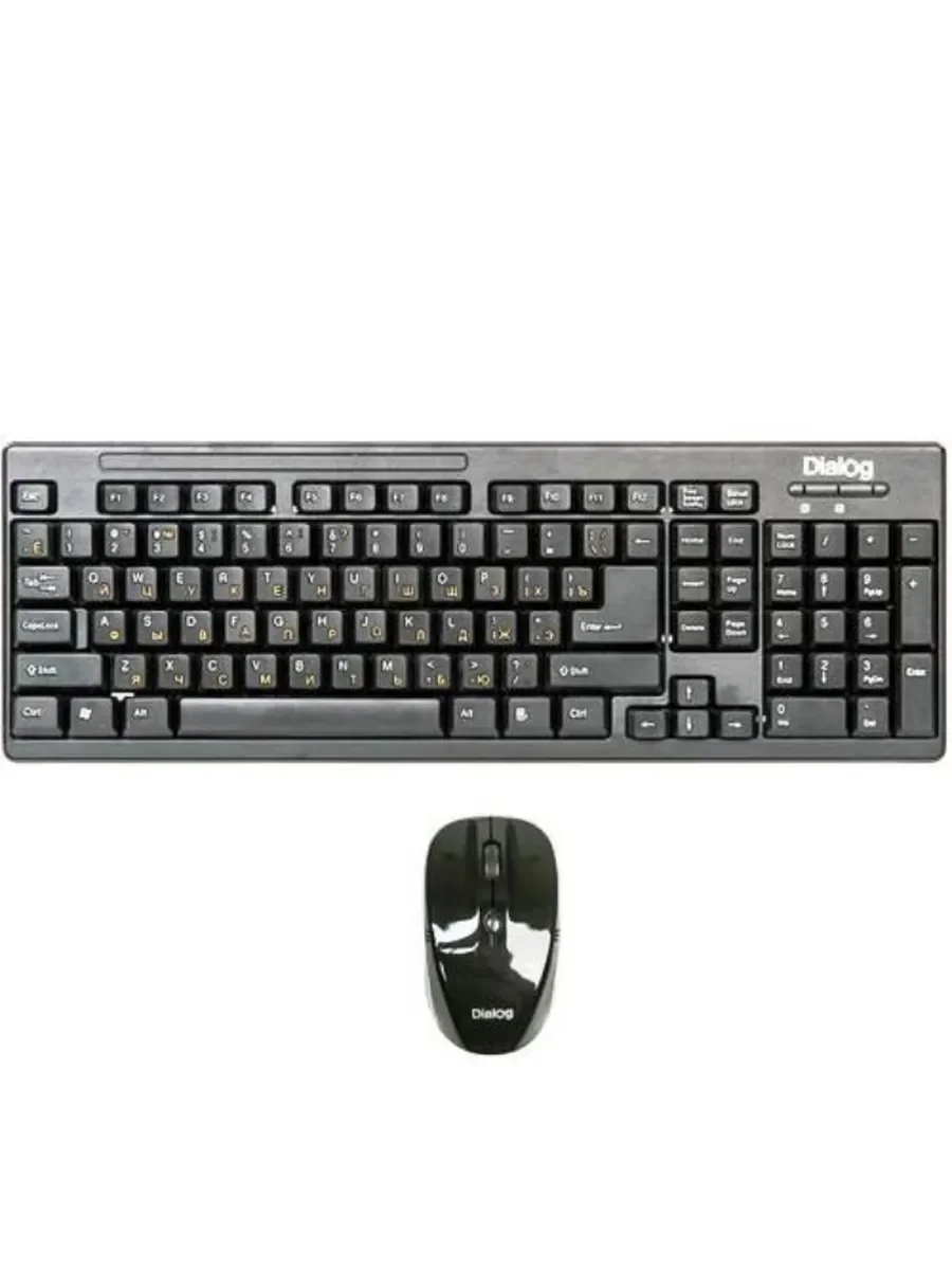 Комплект клавиатура+мышь Dialog KMROP-4010U беспроводной, USB, 1600 DPI, чёрный