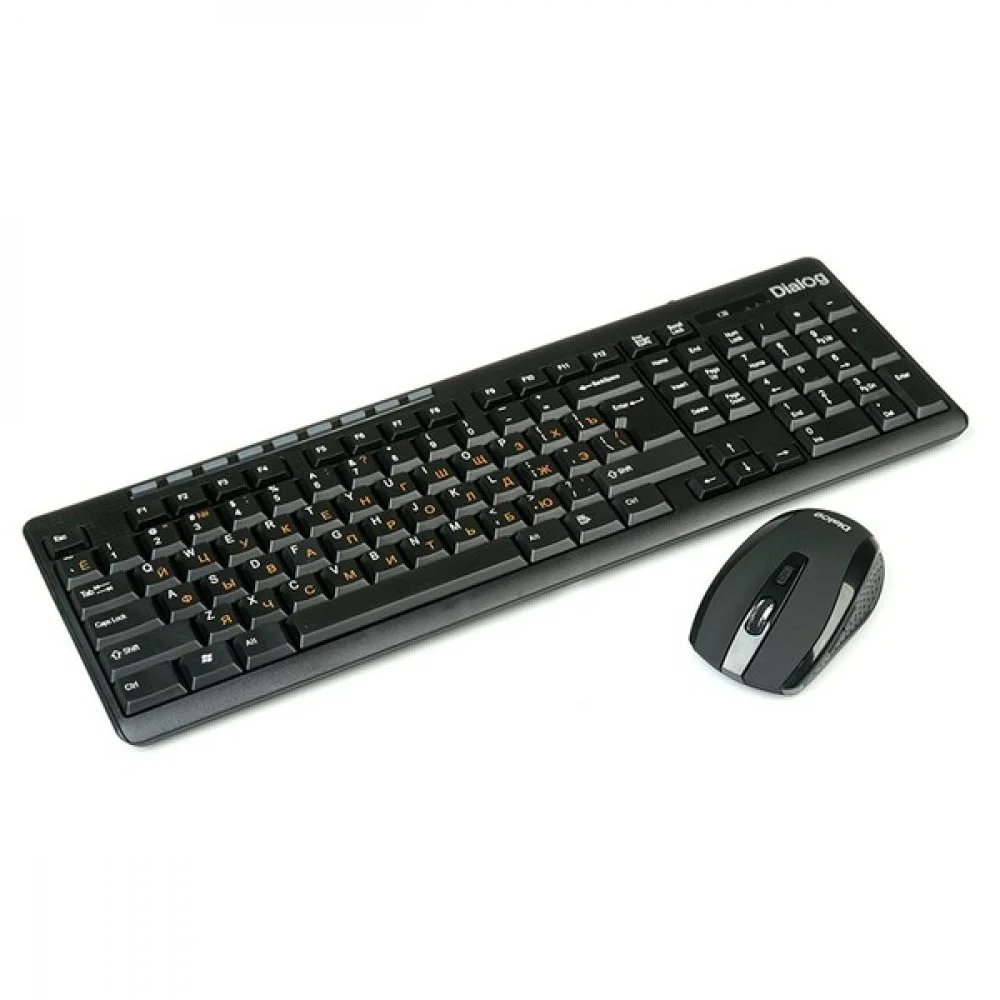Комплект клавиатура+мышь Dialog Pointer KMROP-4020U беспроводной, USB, 1600 DPI, чёрный