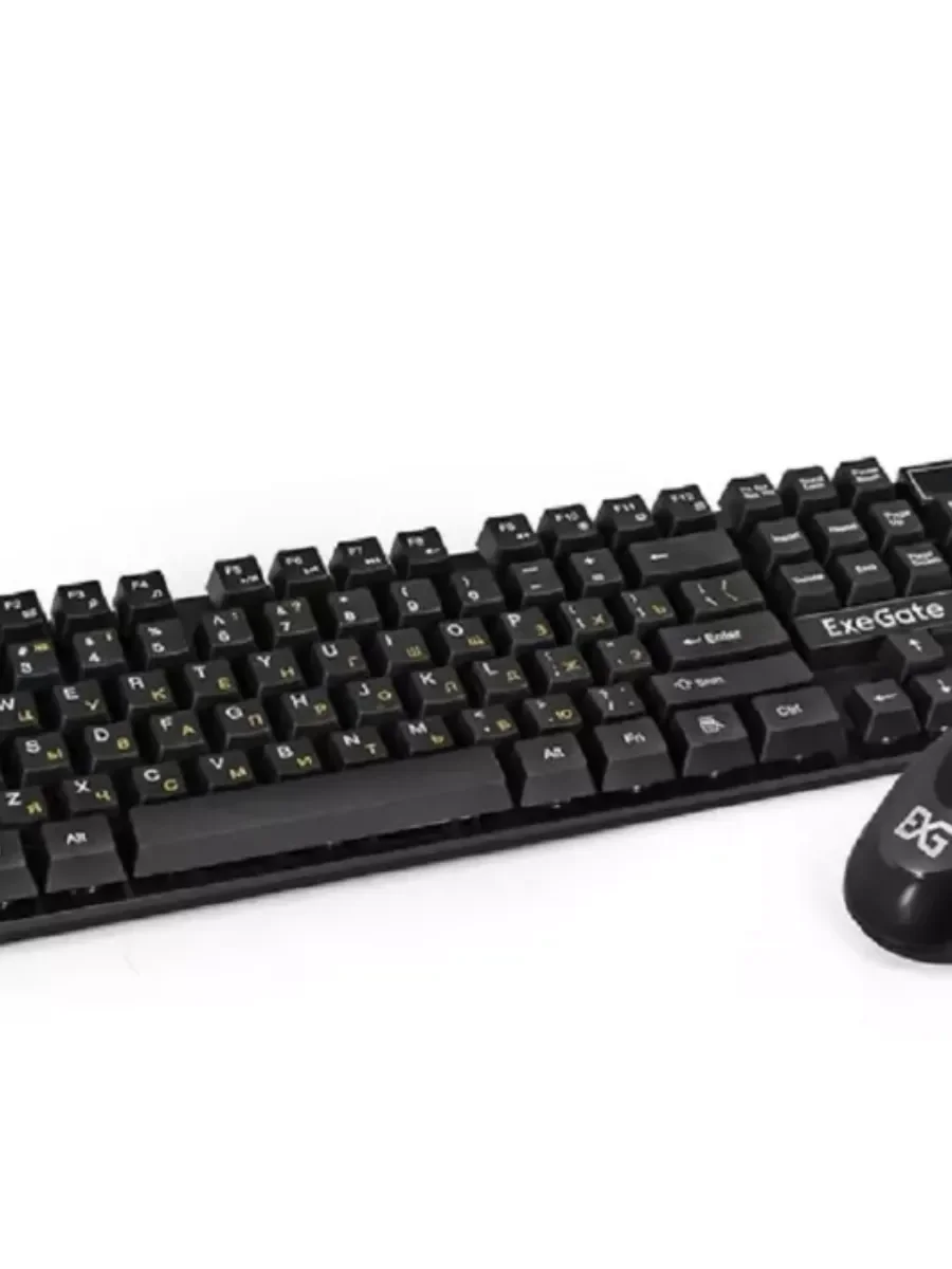 Комплект клавиатура+мышь ExeGate MK110-OEM проводной, USB, 1000 DPI, чёрный