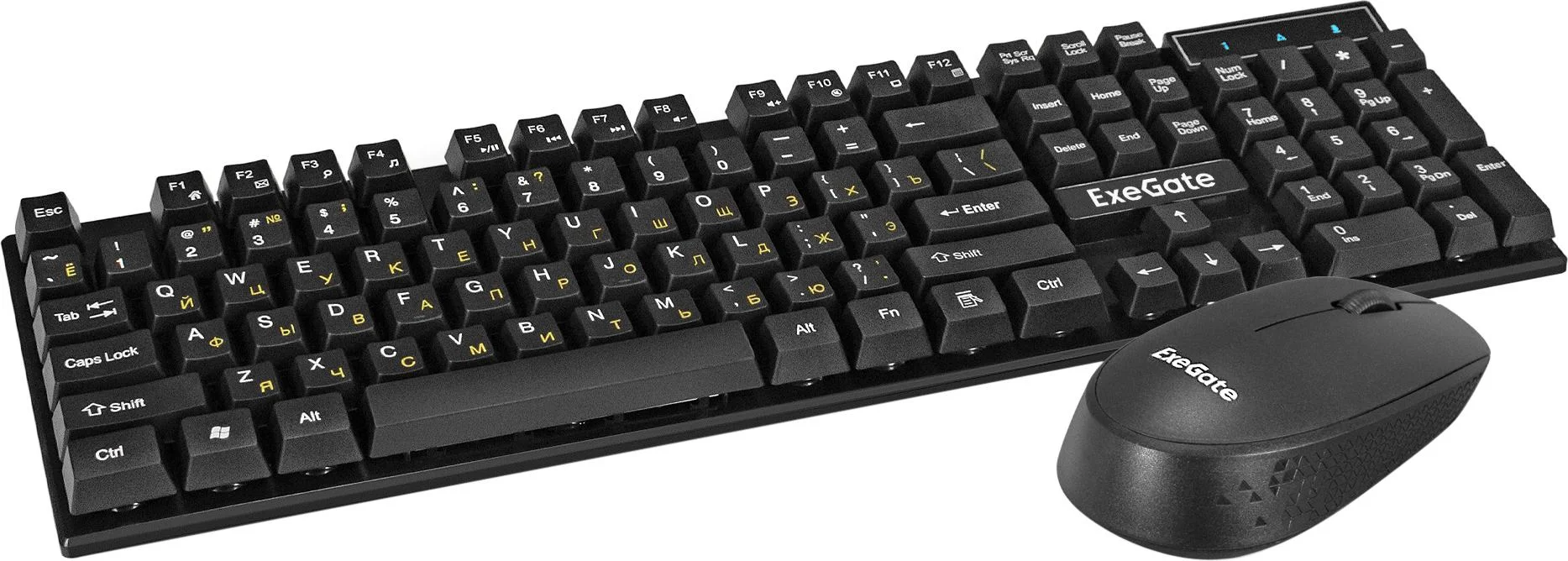 Комплект клавиатура+мышь ExeGate Professional Standard Combo MK110 проводной, USB, 1000 DPI, чёрный