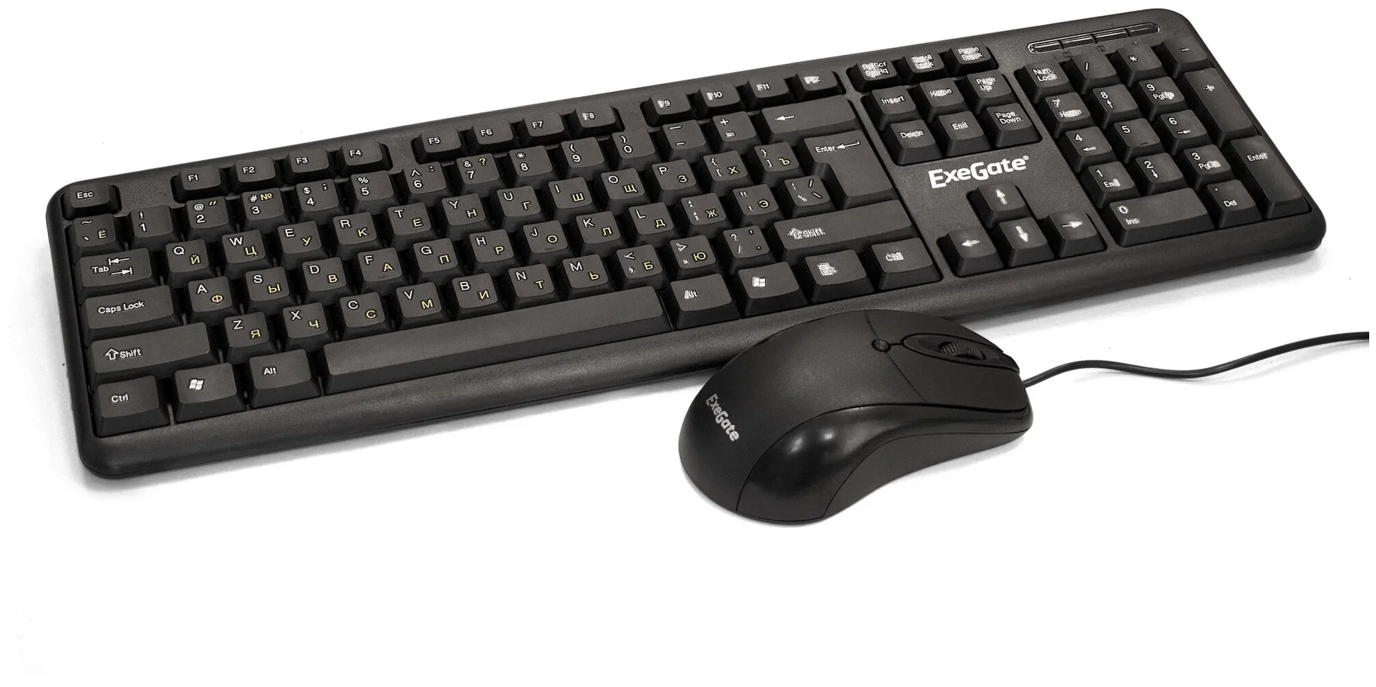 Комплект клавиатура+мышь ExeGate Professional Standard Combo MK120 проводной, USB, 1000 DPI, чёрный