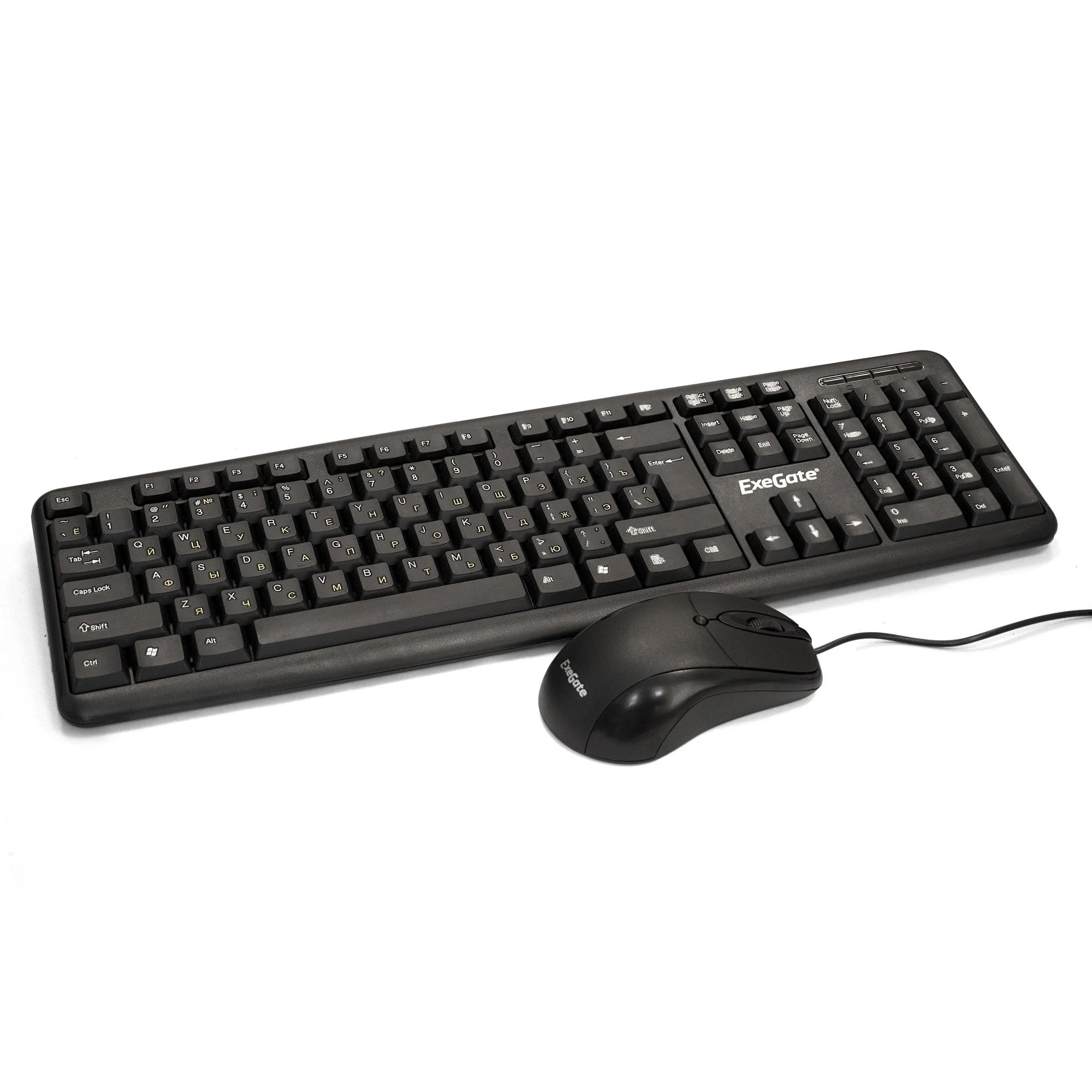 Комплект клавиатура+мышь ExeGate Professional Standard Combo MK120 проводной, USB, 1000 DPI, чёрный