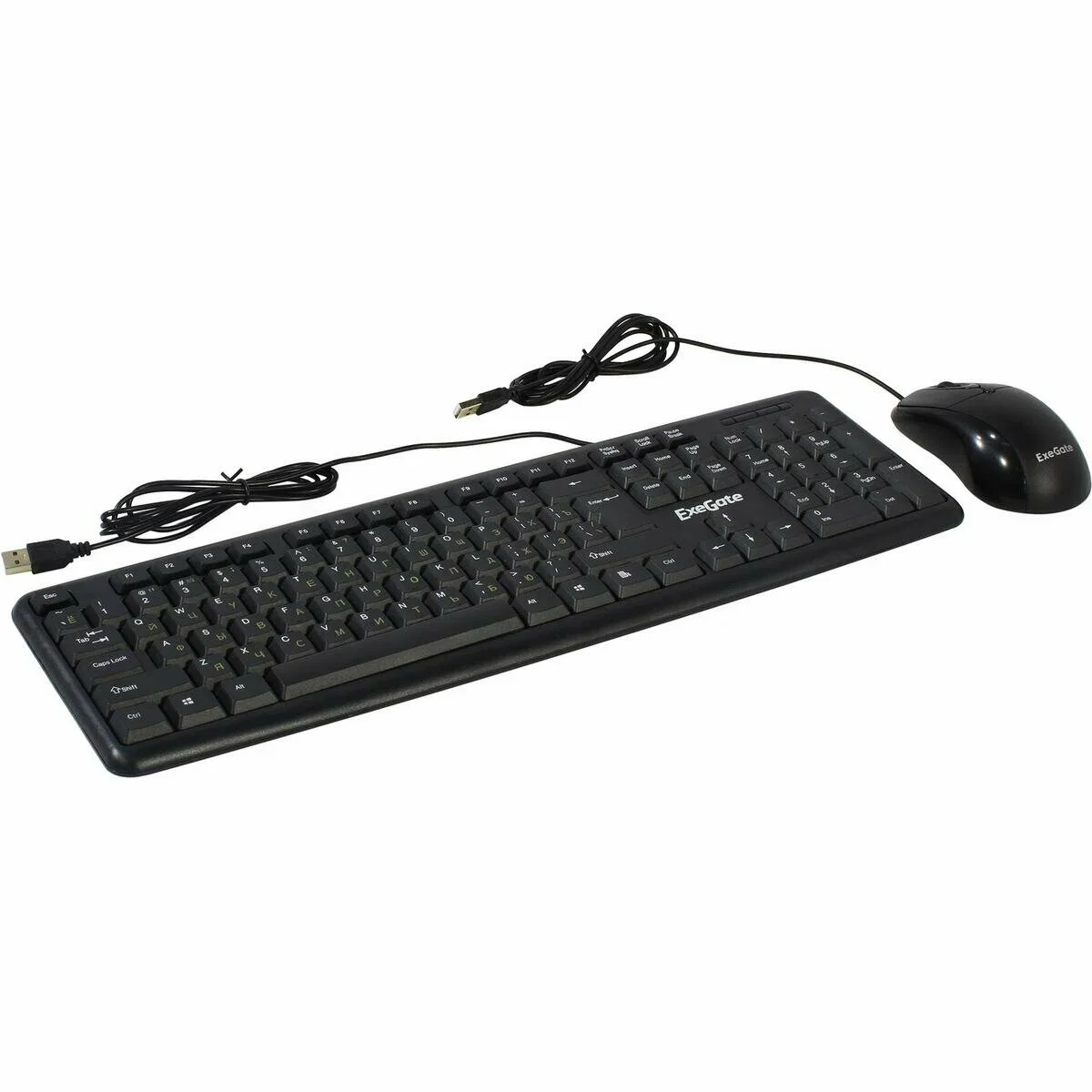 Комплект клавиатура+мышь ExeGate Professional Standard Combo MK120 проводной, USB, 1000 DPI, чёрный