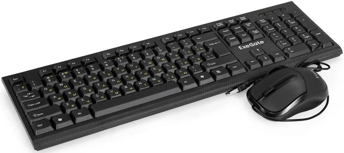 Комплект клавиатура+мышь ExeGate Professional Standard Combo MK170 проводной, USB, 1200 DPI, чёрный