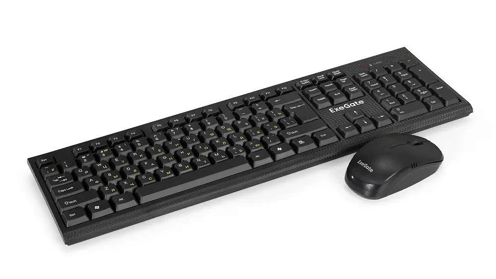 Комплект клавиатура+мышь ExeGate Professional Standard Combo MK200 беспроводной, USB, 1200 DPI, чёрный