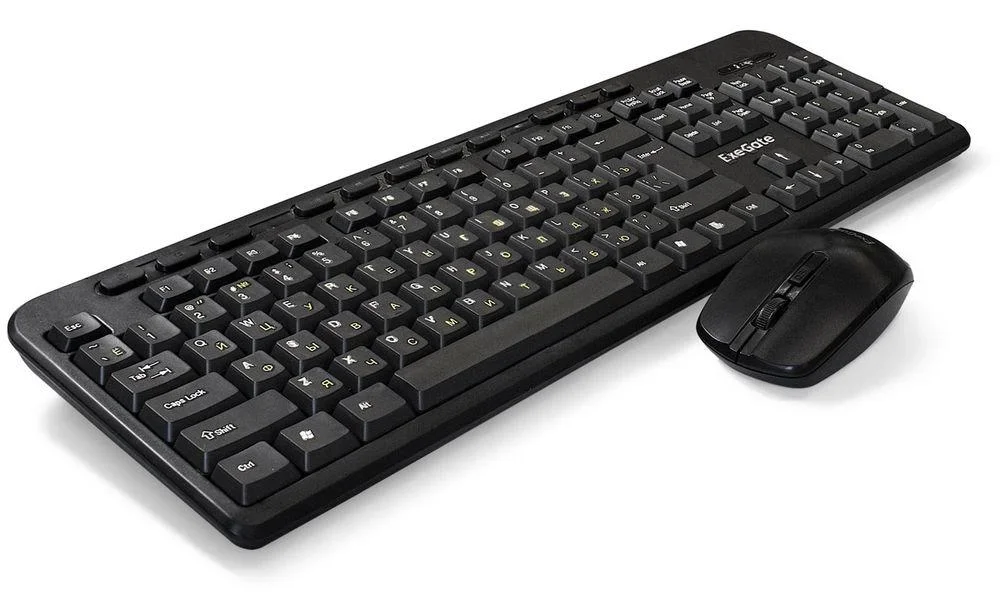 Комплект клавиатура+мышь ExeGate Professional Standard Combo MK240 беспроводной, USB, 1200 DPI, чёрный
