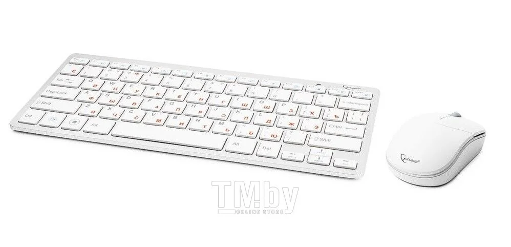 Комплект клавиатура+мышь Gembird KBS-7001-RU беспроводной, USB, 1600 DPI, белый