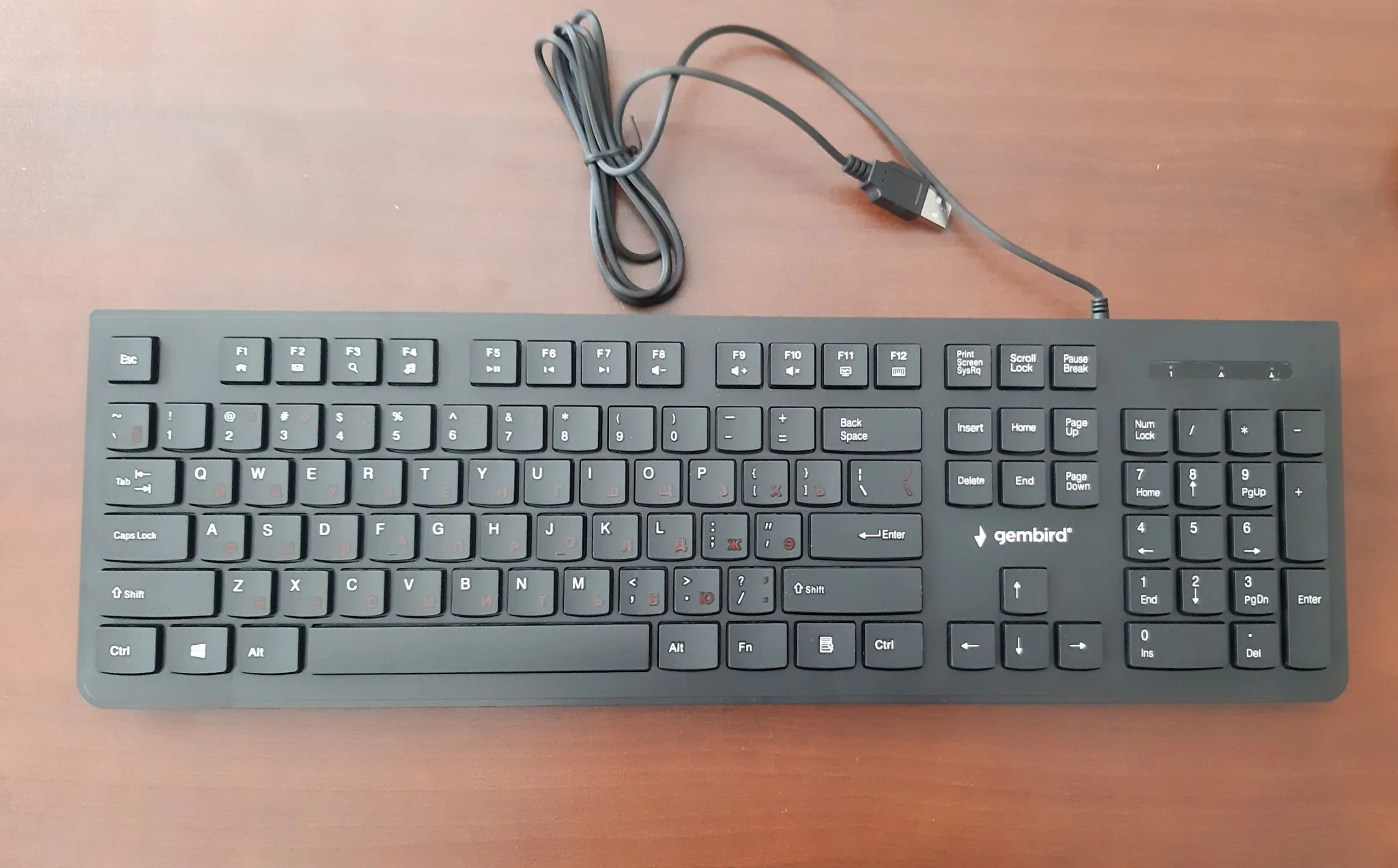 Комплект клавиатура+мышь Gembird KBS-9050 проводной, USB, 1000 DPI, чёрный