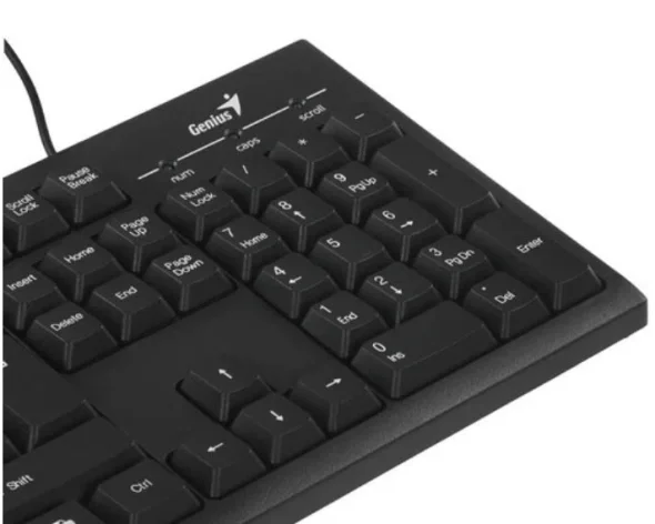 Комплект клавиатура+мышь Genius KM-100SE проводной, USB, 1200 DPI, чёрный