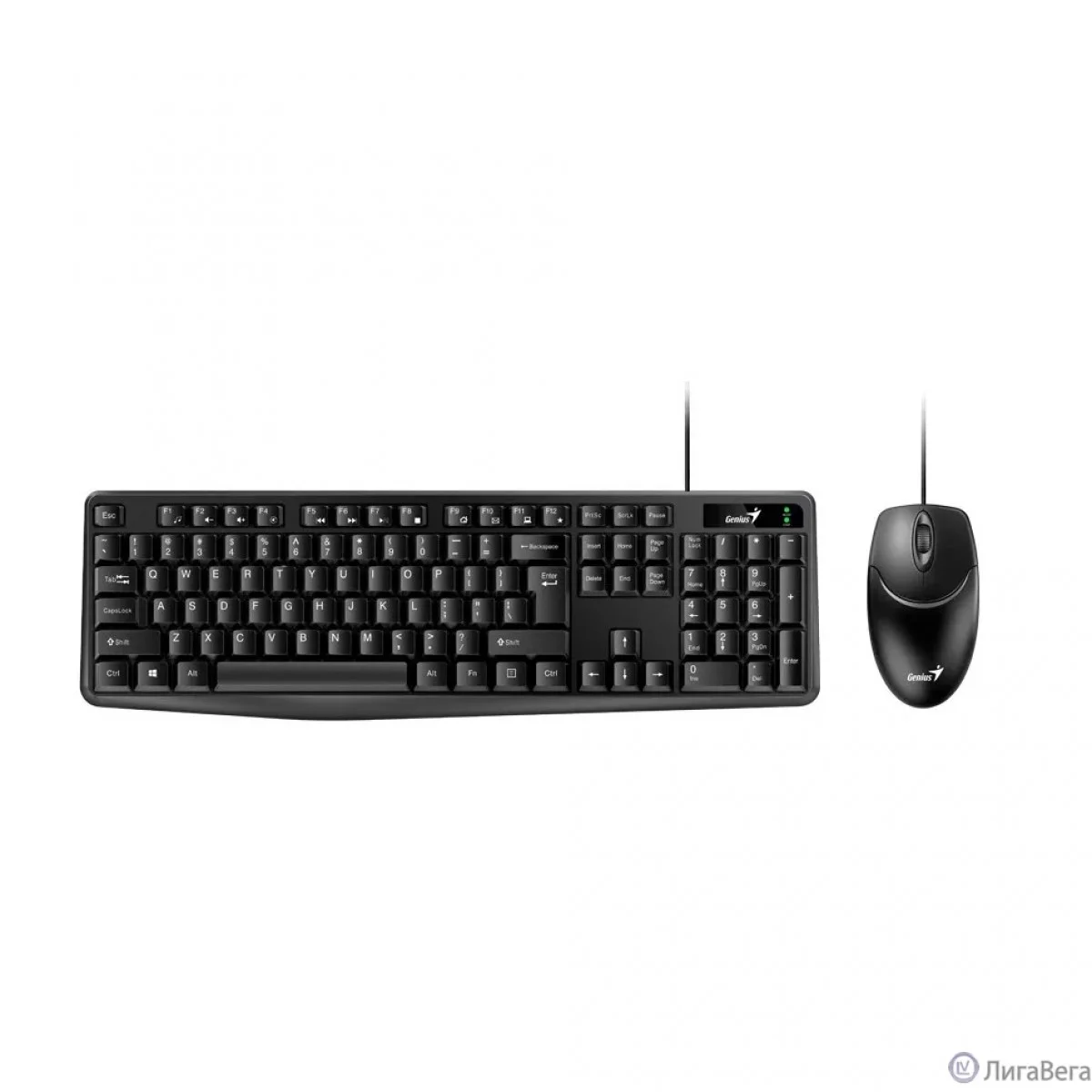 Комплект клавиатура+мышь Genius KM-170 проводной, USB, 1000 DPI, чёрный
