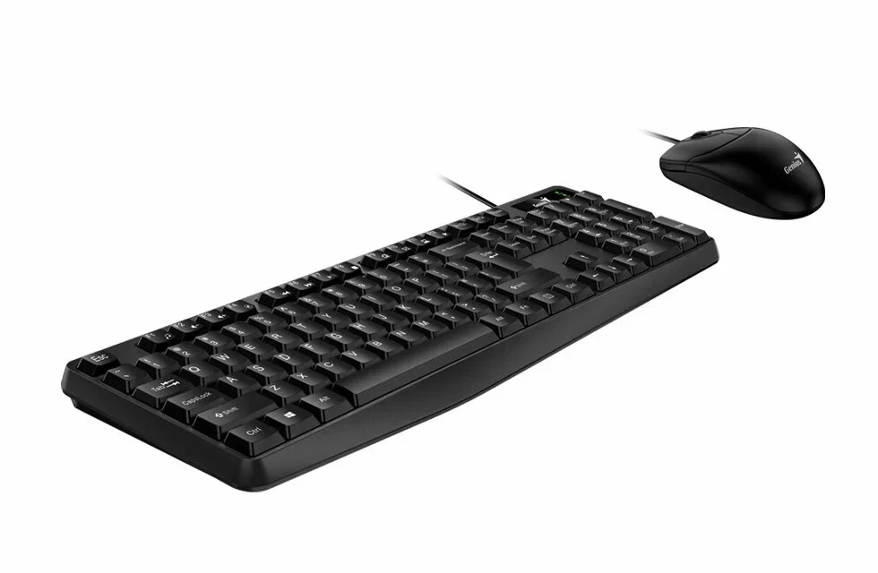 Комплект клавиатура+мышь Genius KM-170 проводной, USB, 1000 DPI, чёрный
