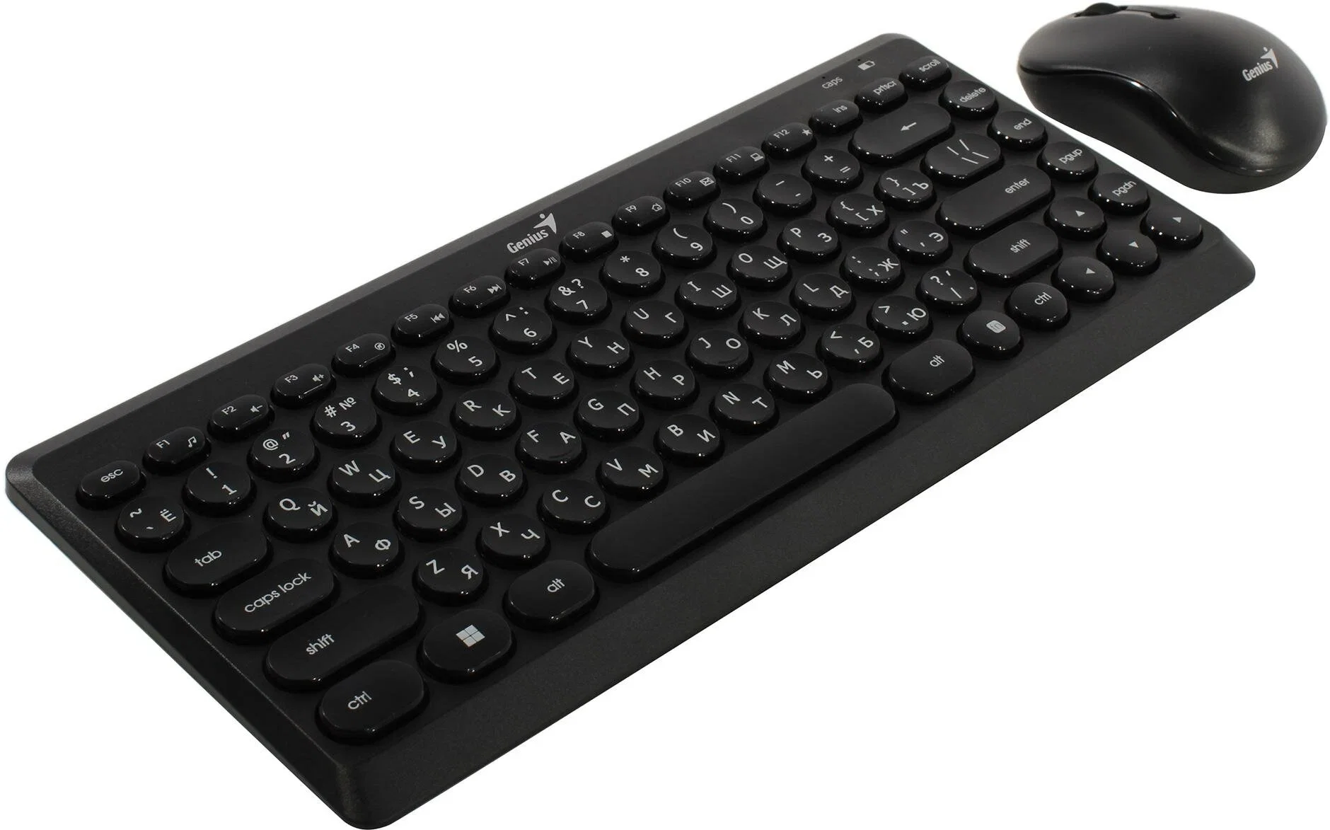 Комплект клавиатура+мышь Genius Luxemate Q8100 беспроводной, USB, 1200 DPI, чёрный