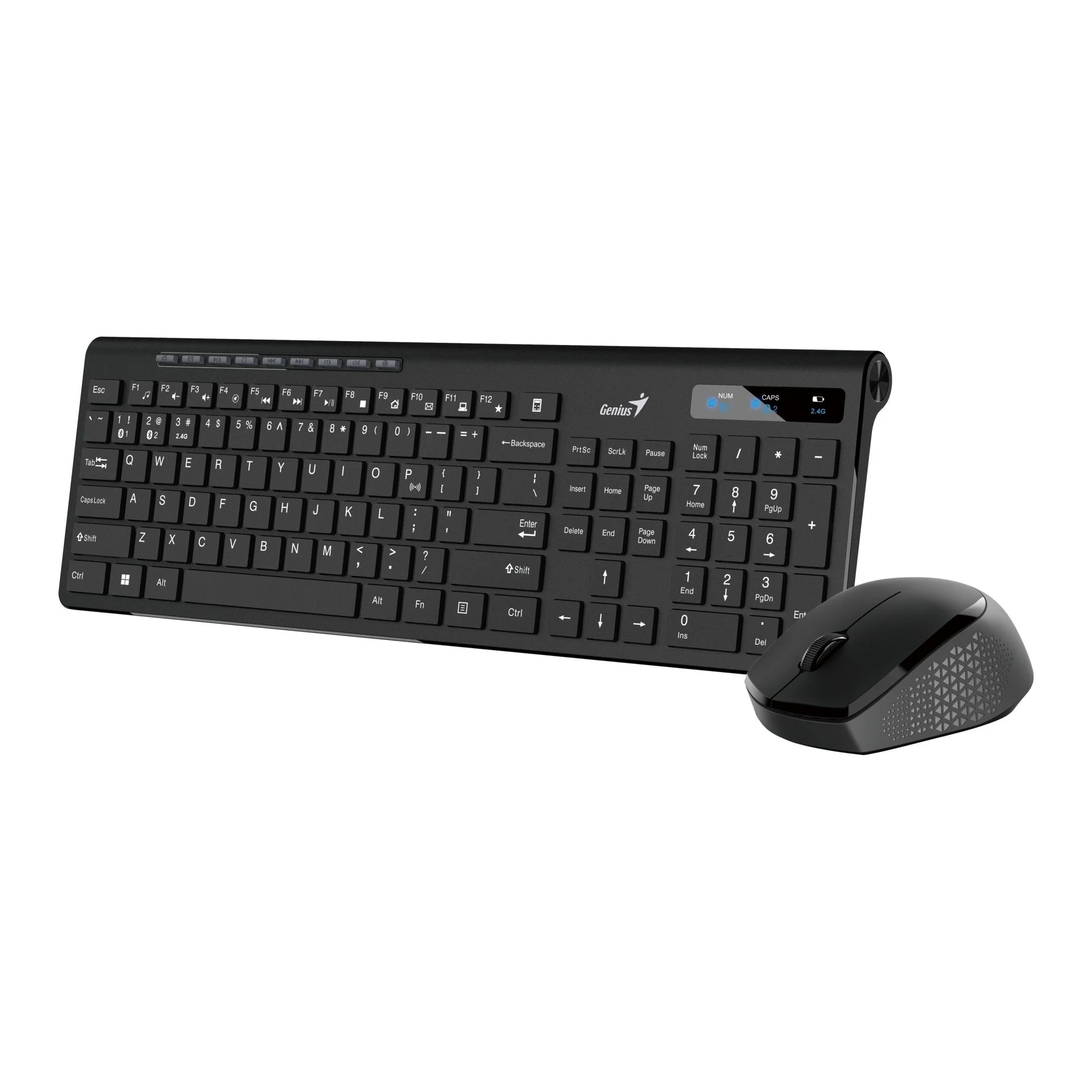 Комплект клавиатура+мышь Genius SlimStar 8230 беспроводной, USB + Bluetooth, 1000 DPI, чёрный