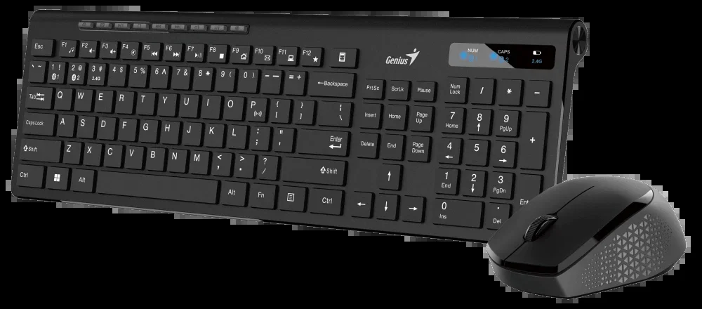 Комплект клавиатура+мышь Genius SlimStar 8230 беспроводной, USB + Bluetooth, 1000 DPI, чёрный