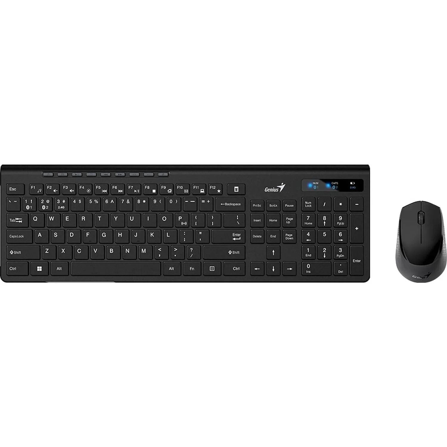 Комплект клавиатура+мышь Genius SlimStar 8250 беспроводной, USB, 1200 DPI, чёрный