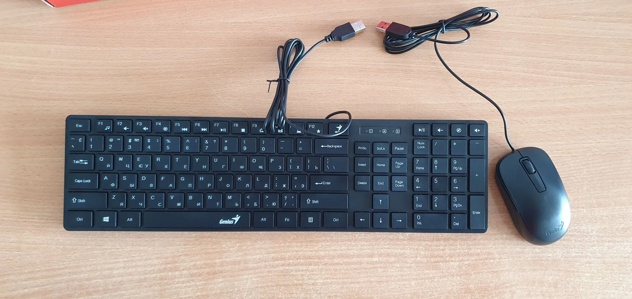 Комплект клавиатура+мышь Genius SlimStar C126 проводной, USB, 1000 DPI, чёрный