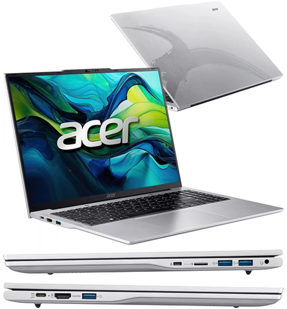 Ноутбук Acer Aspire Lite AL16-52P-52JZ 16" WUXGA IPS, Intel Core i5-1334U, 8Gb, 512GB, no OS, серебр