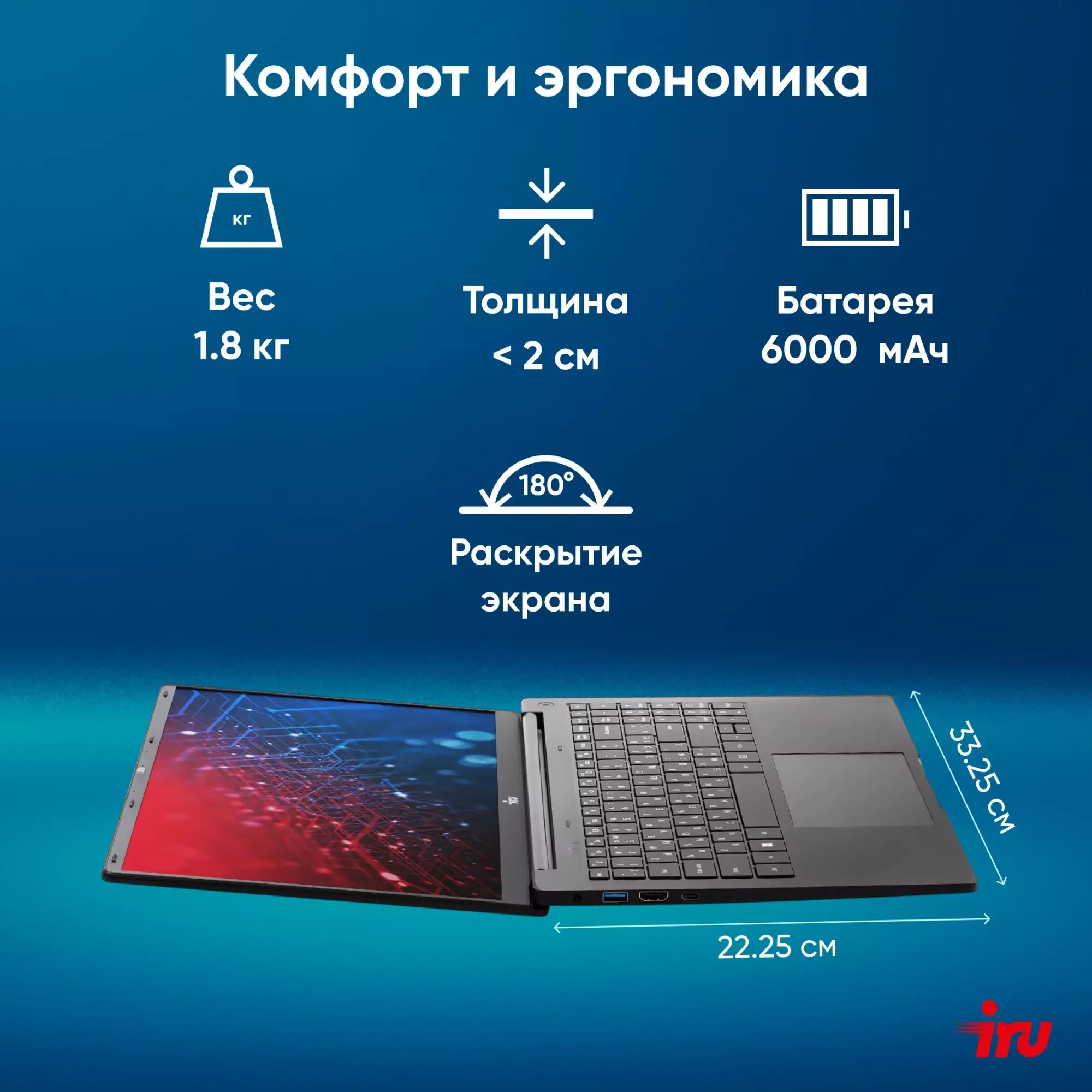 Ноутбук IRU Strato 15ALI (2059106) 15.6" IPS FHD Core i3 1215U 8Gb SSD256Gb Intel Iris Xe, черный