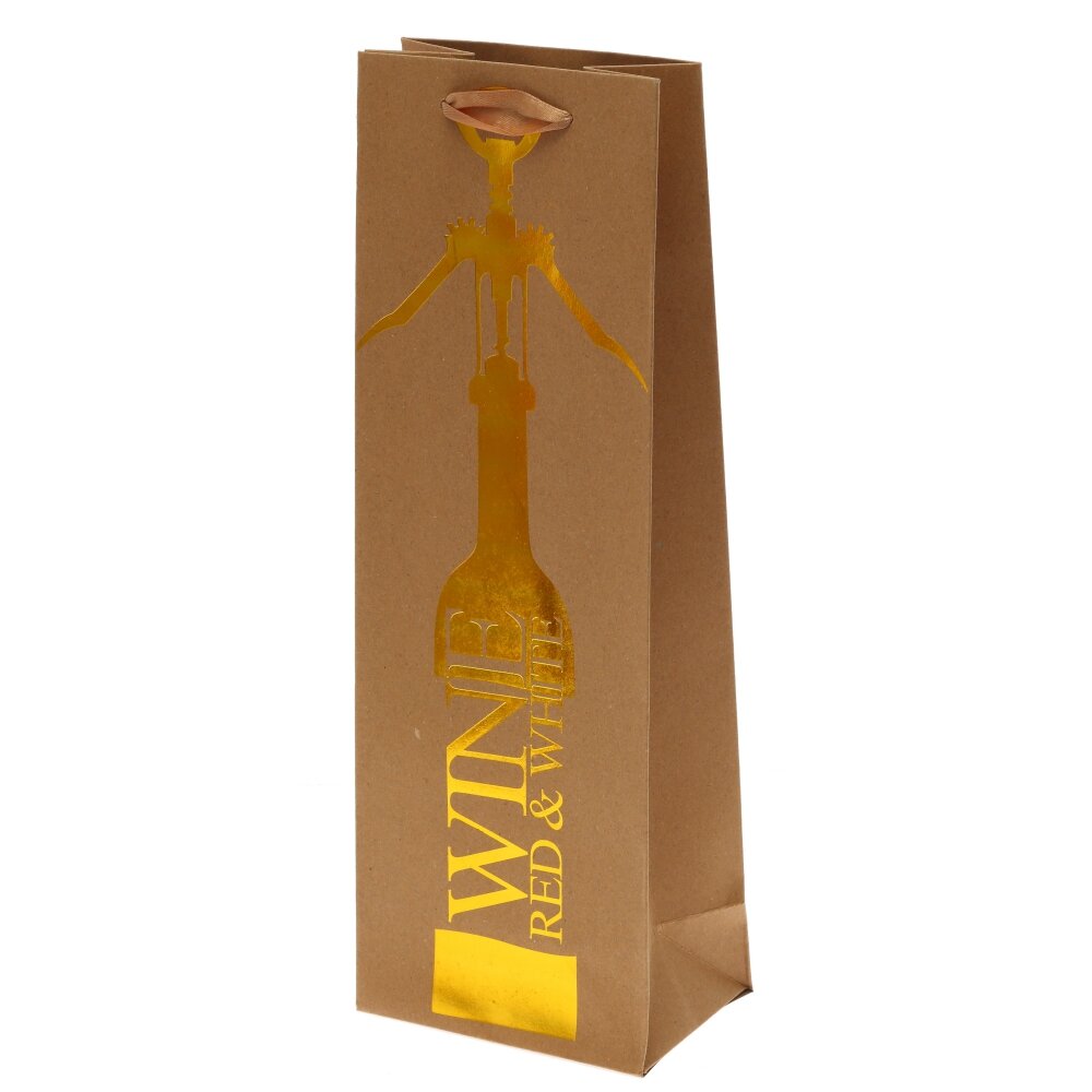 Пакет подарочный для бутылок (бумага 300г/м2, блок 12шт), L12,5 W8,5 H36 см, 4в.