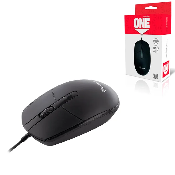 Мышь проводная Smartbuy ONE 208 черная (SBM208K)