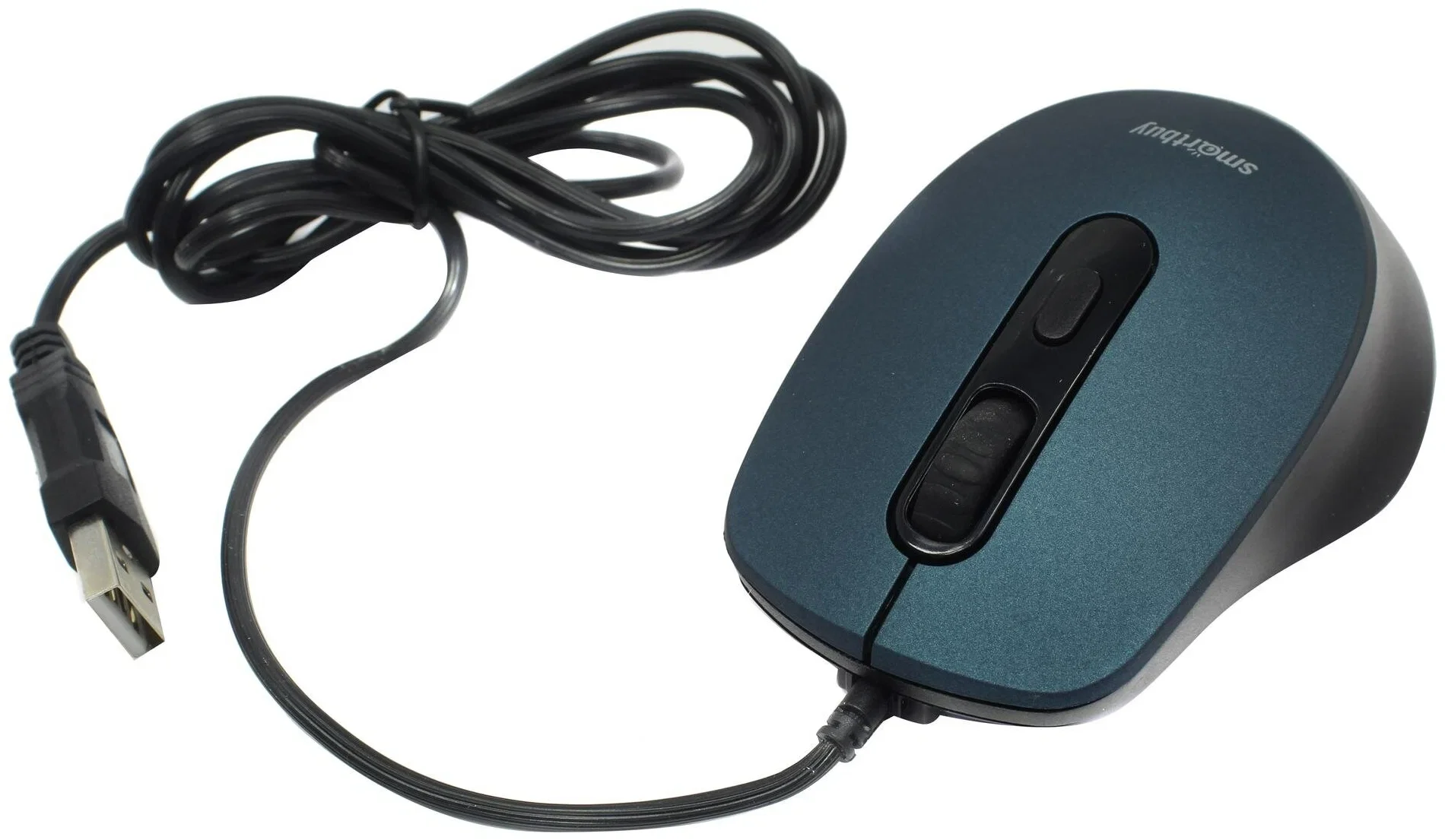 Мышь проводная беззвучная Smartbuy ONE 265-B синяя / 40 SBM-265-B